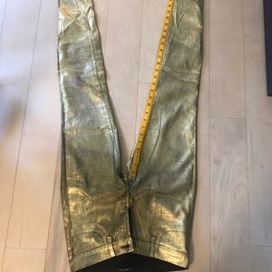 J Brand Super Skinny Gold Jeans